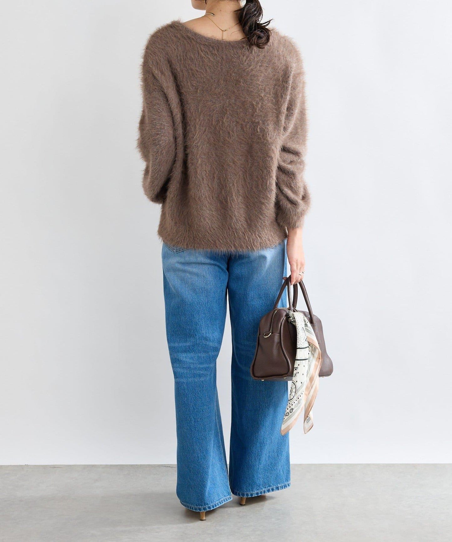 【復刻/前後兩穿】混色羽毛兩穿針織衫