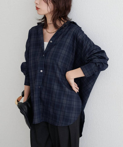 格紋襯衫套頭衫