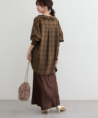 格紋襯衫套頭衫