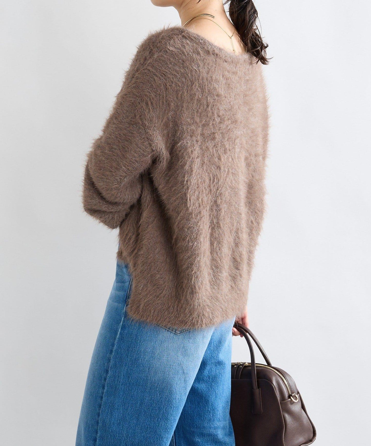 【復刻/前後兩穿】混色羽毛兩穿針織衫