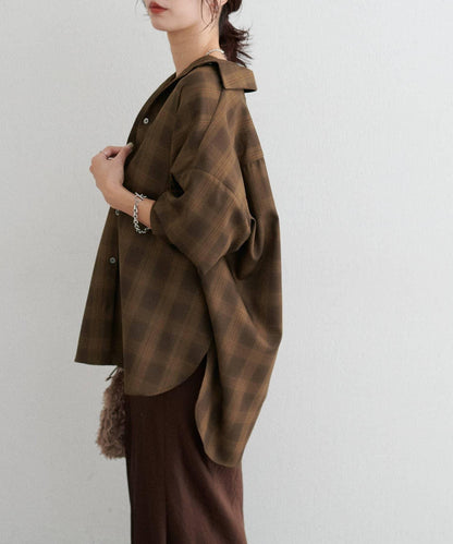 格紋襯衫套頭衫