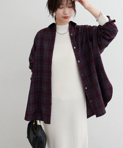 格紋襯衫套頭衫