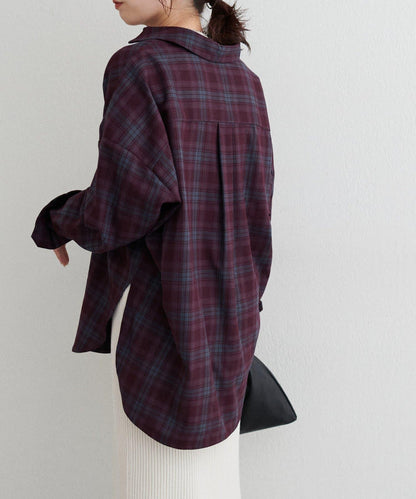 格紋襯衫套頭衫