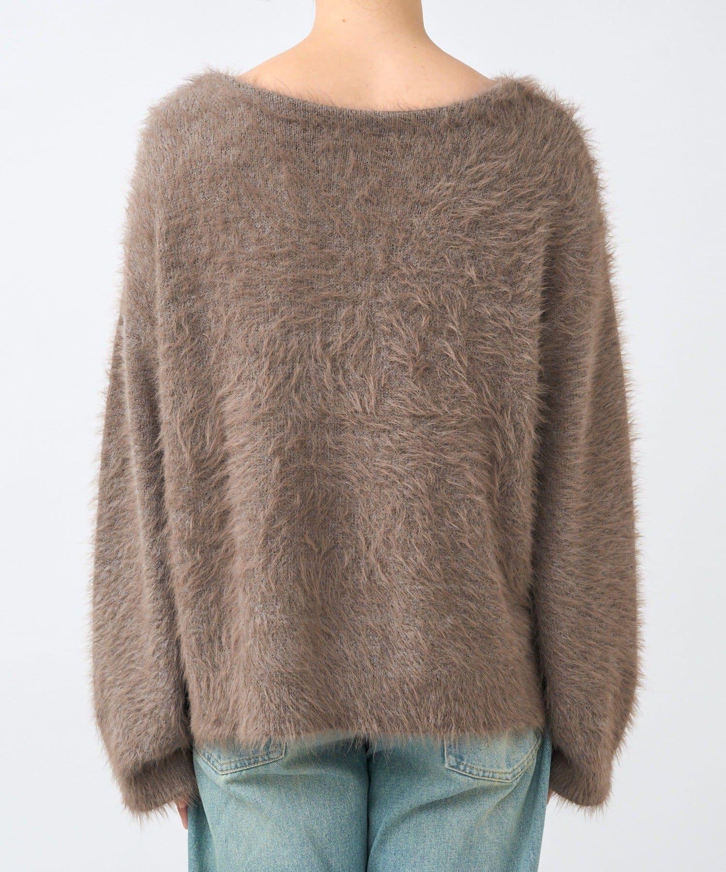 【復刻/前後兩穿】混色羽毛兩穿針織衫