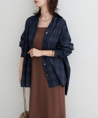 格紋襯衫套頭衫