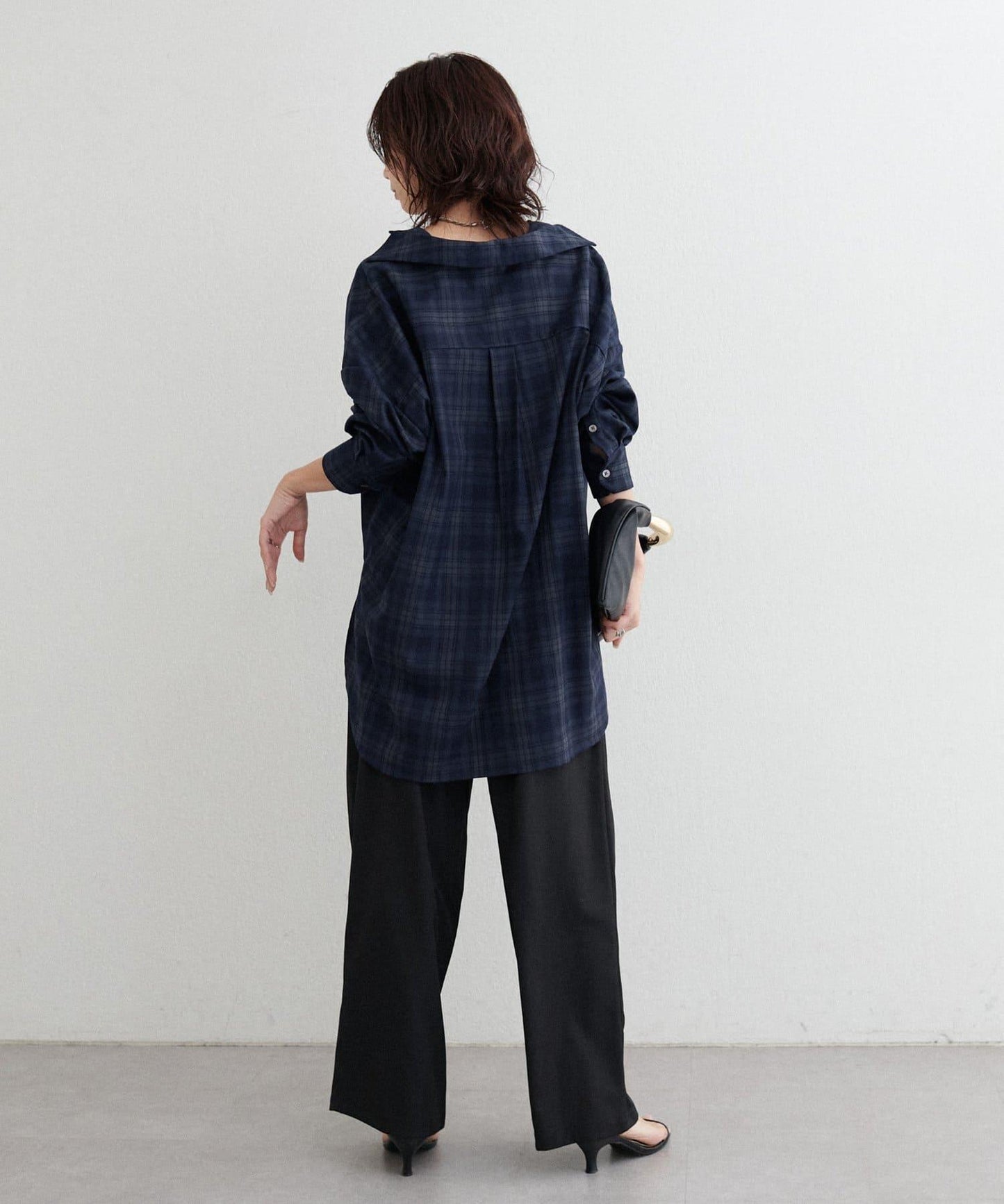 格紋襯衫套頭衫