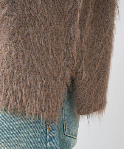 【復刻/前後兩穿】混色羽毛兩穿針織衫