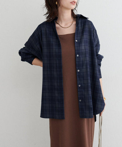 格紋襯衫套頭衫