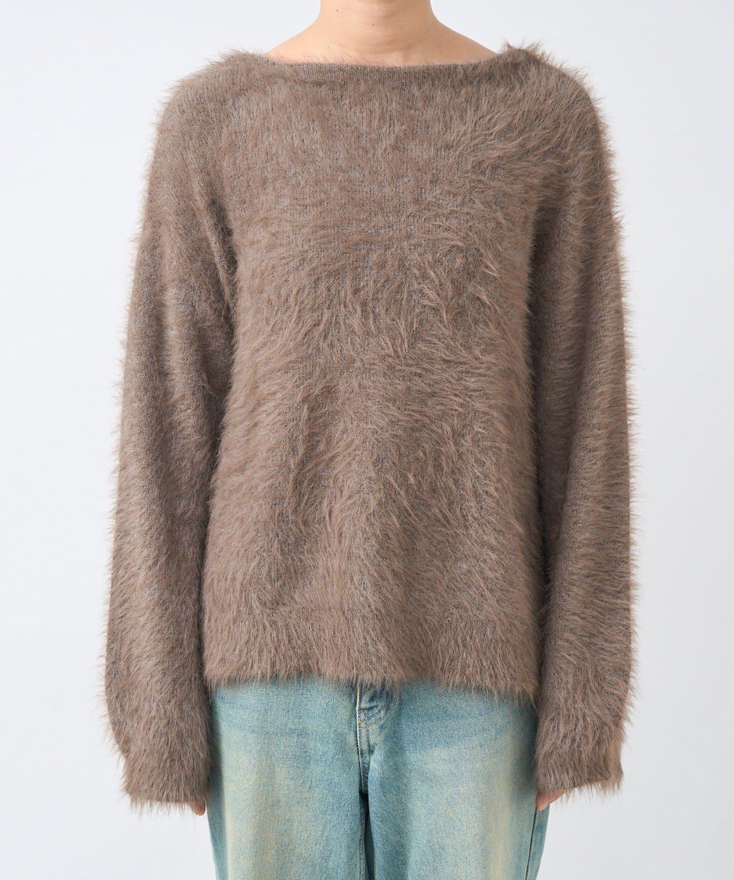 【復刻/前後兩穿】混色羽毛兩穿針織衫