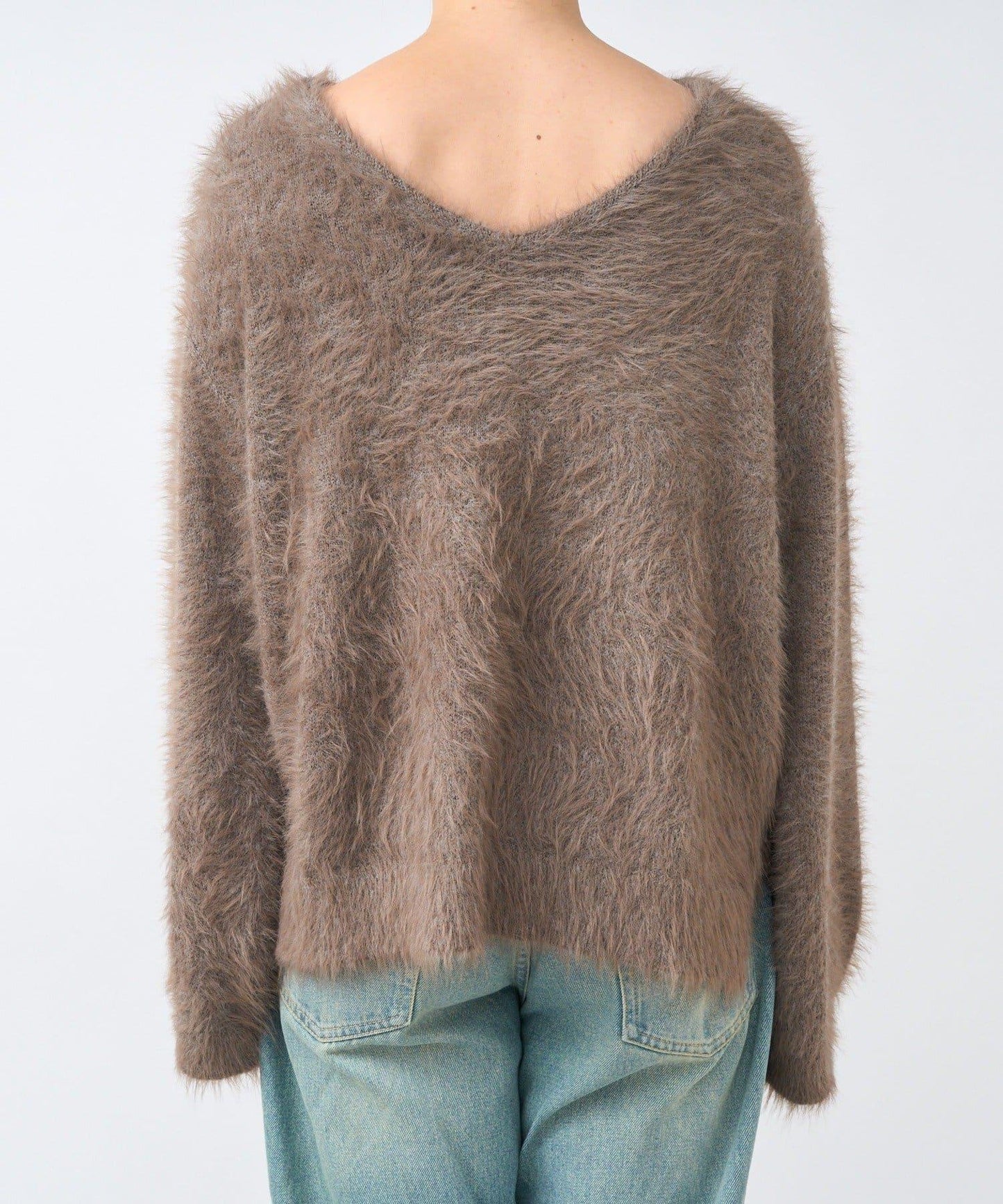 【復刻/前後兩穿】混色羽毛兩穿針織衫