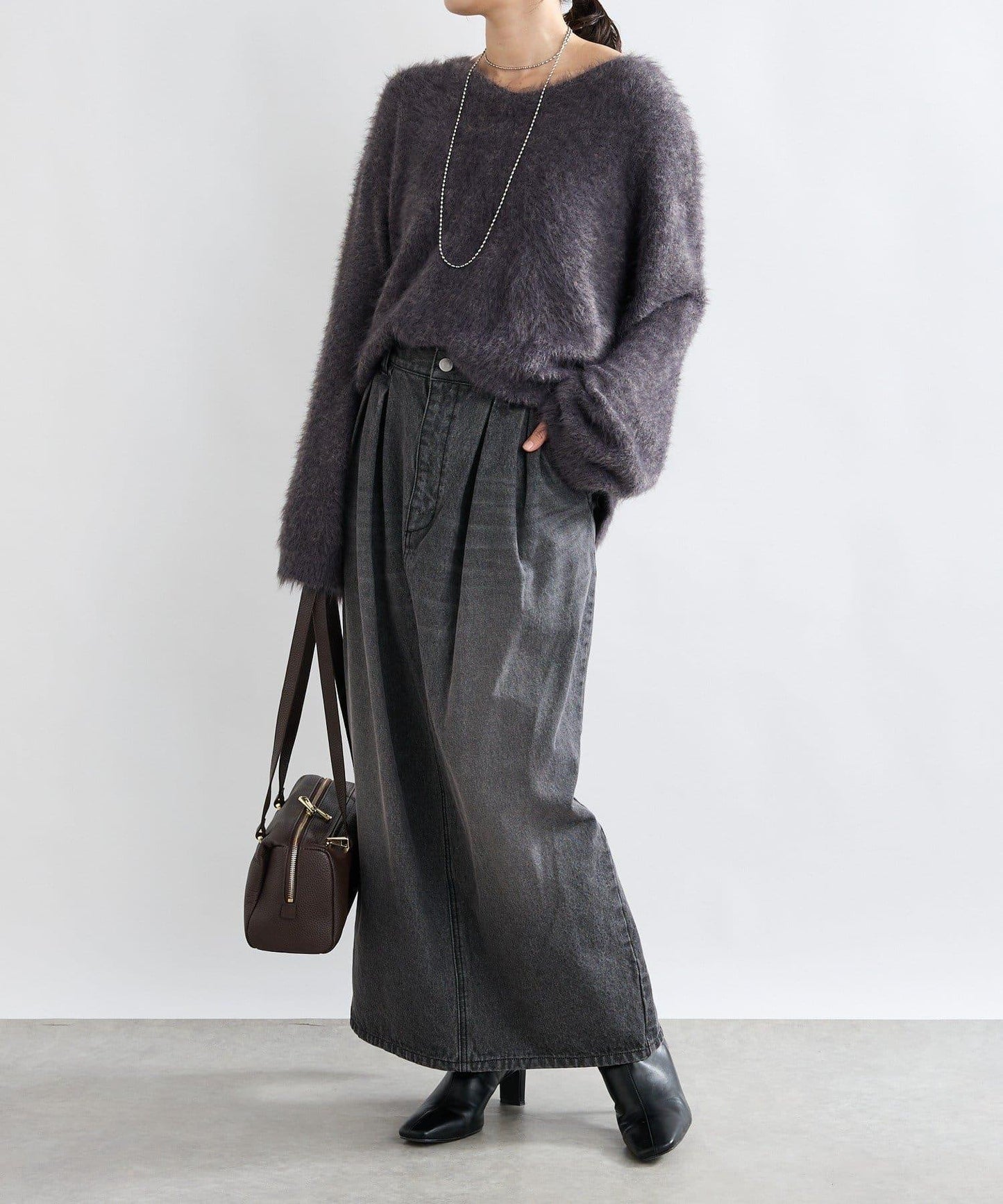 【復刻/前後兩穿】混色羽毛兩穿針織衫