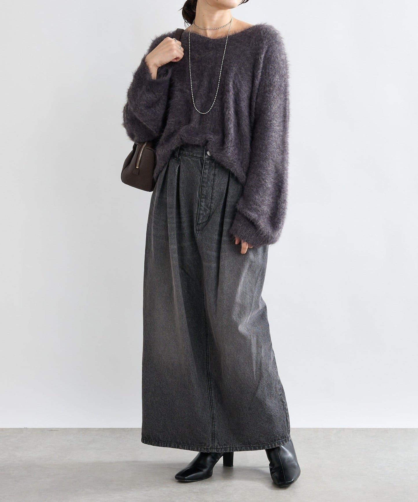 【復刻/前後兩穿】混色羽毛兩穿針織衫