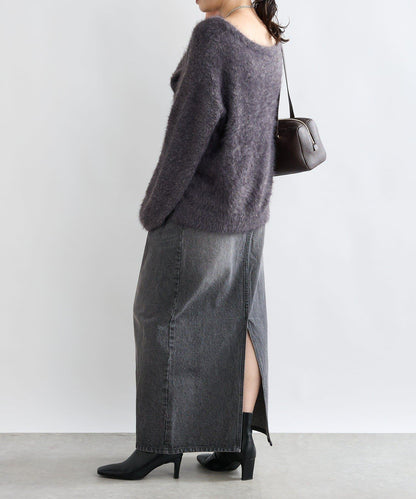 【復刻/前後兩穿】混色羽毛兩穿針織衫