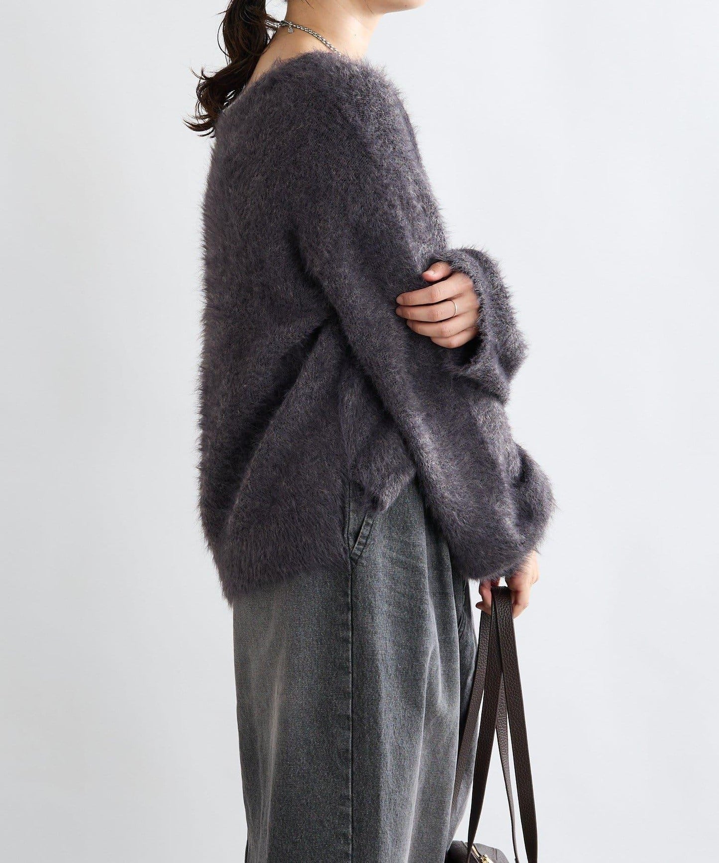 【復刻/前後兩穿】混色羽毛兩穿針織衫