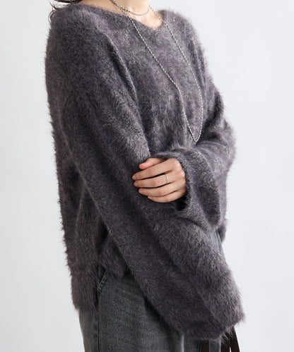 【復刻/前後兩穿】混色羽毛兩穿針織衫