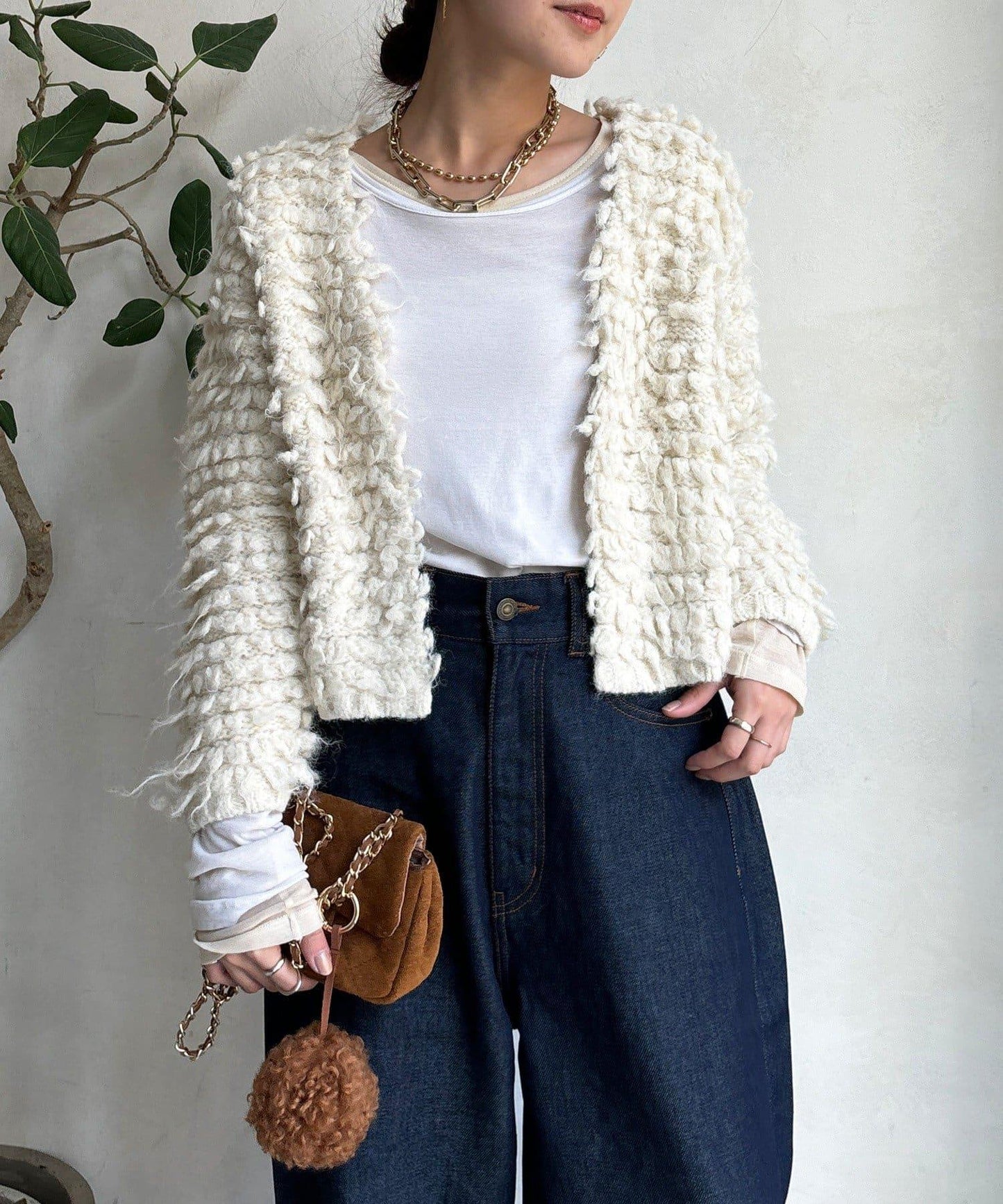 【DouDou】圈圈紗針織夾克