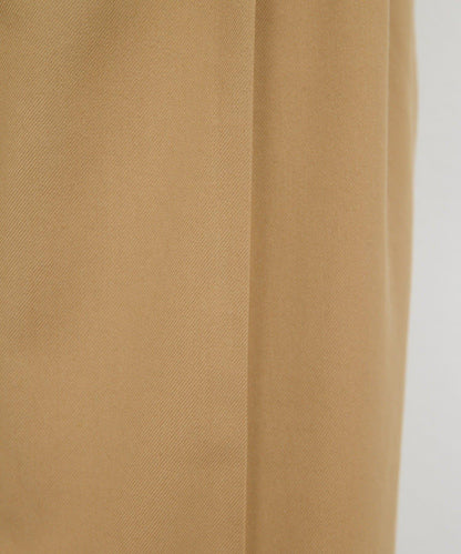 【近日開始】無腰帶褶皺寬腿褲