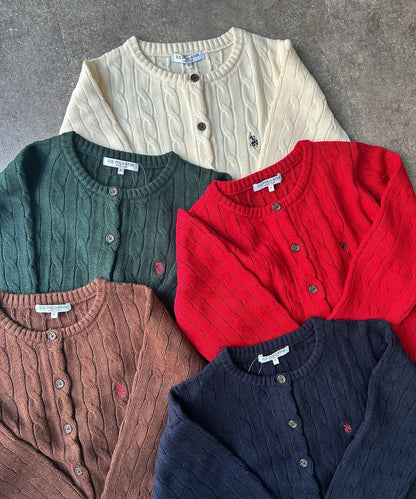 【U.S. POLO ASSN.】麻花針織開衫