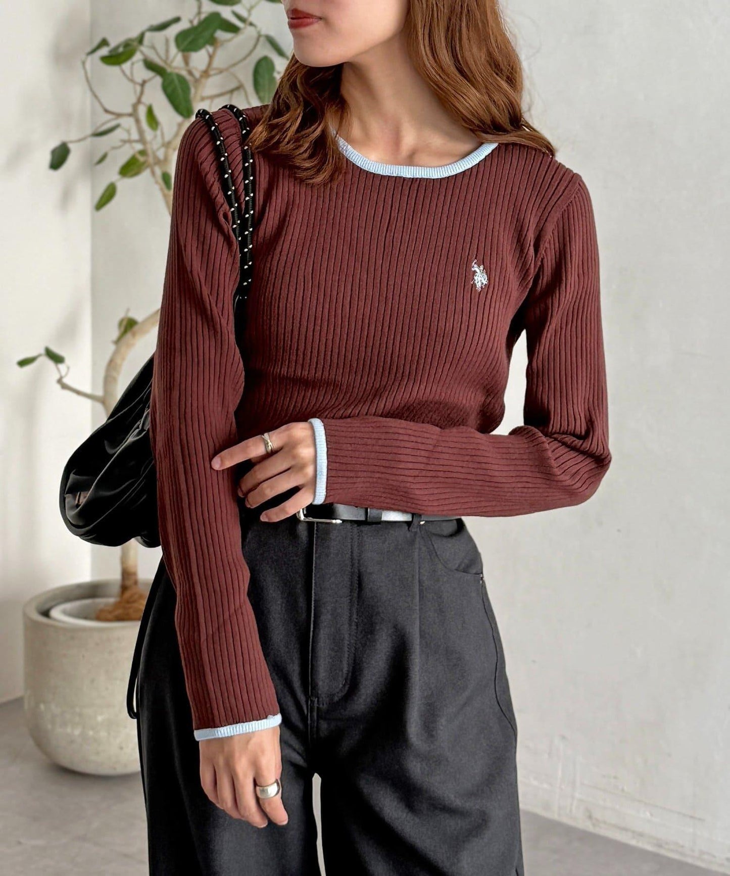 【U.S. POLO ASSN.】圓領羅紋針織衫