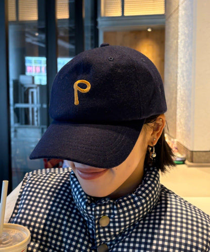 【UNISEX】毛呢棒球帽