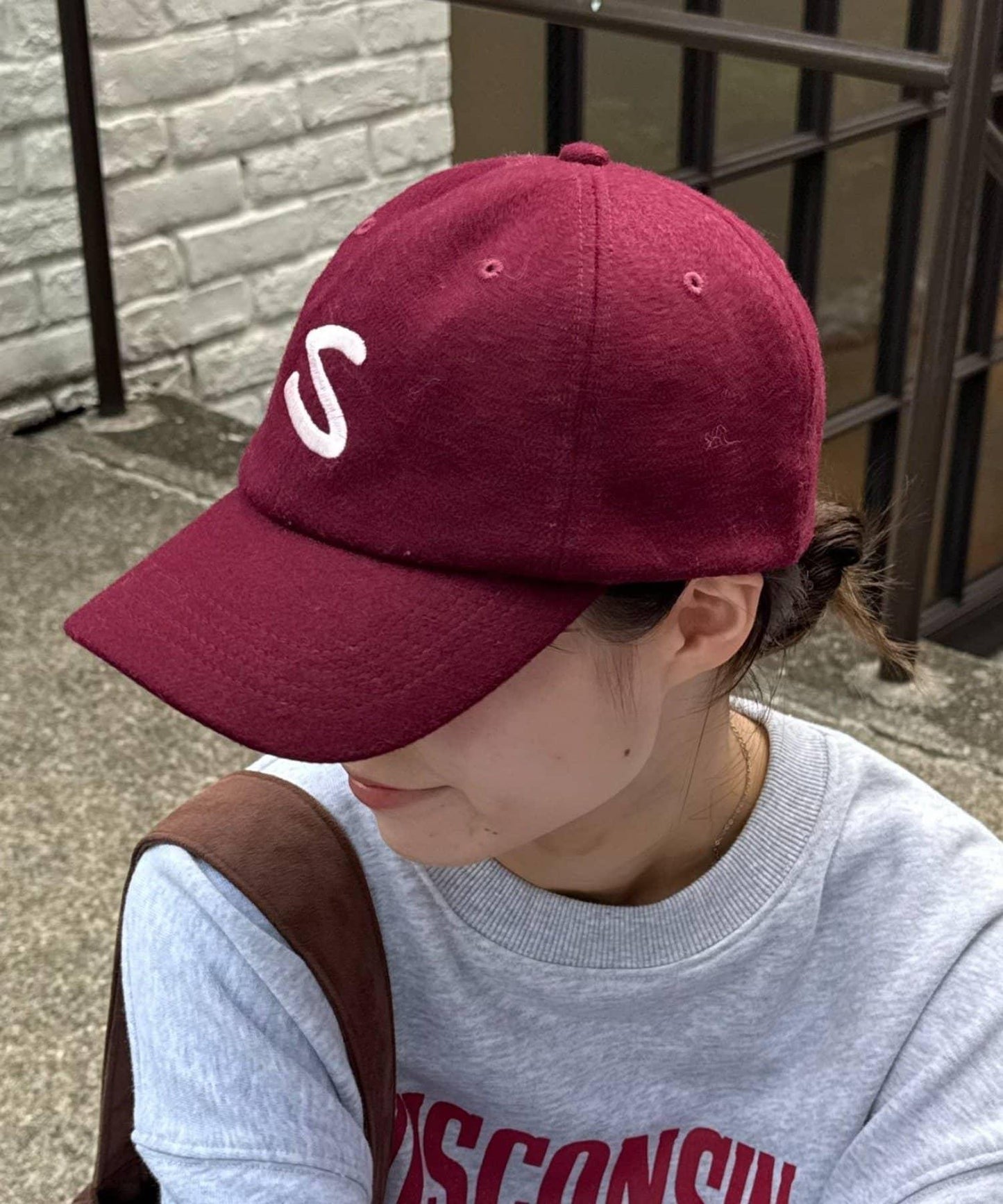 【UNISEX】毛呢棒球帽