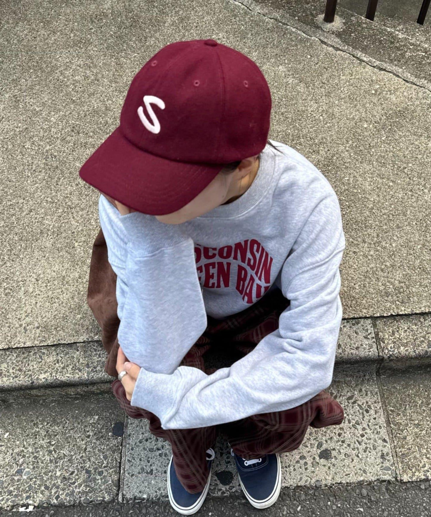 【UNISEX】毛呢棒球帽