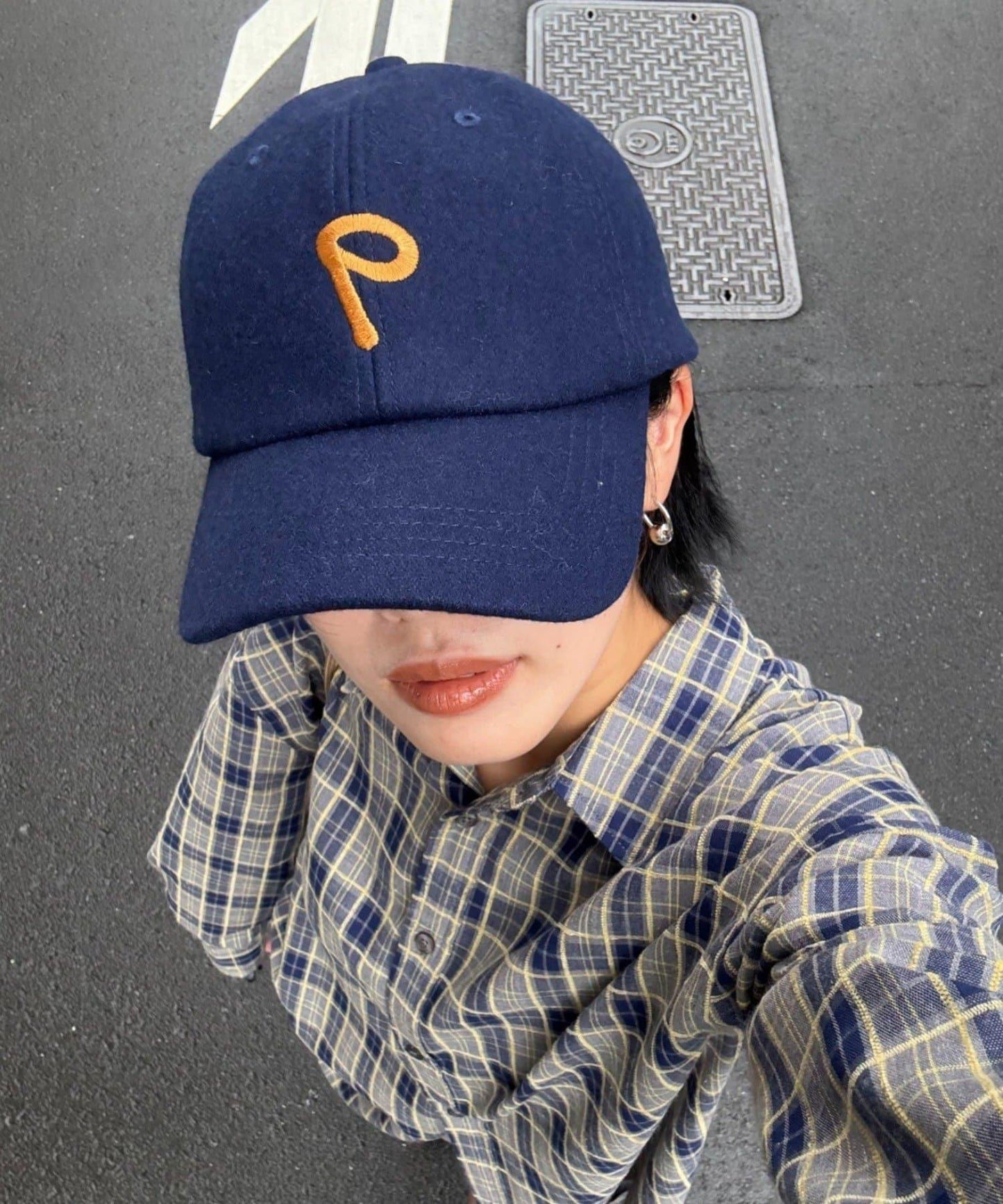 【UNISEX】毛呢棒球帽