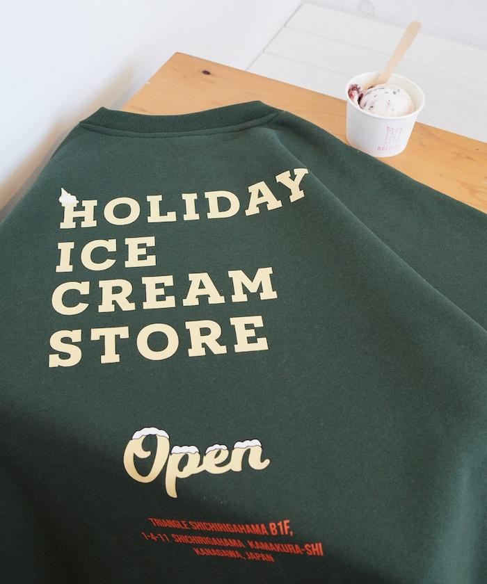 HOLIDAY ICECREAM 特別款寬鬆版型背部印花圓領衛衣