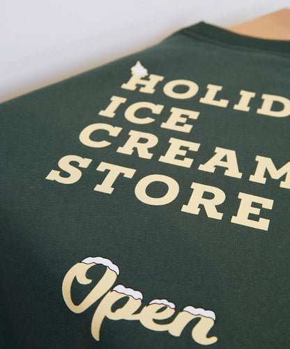 HOLIDAY ICECREAM 特別款寬鬆版型背部印花圓領衛衣