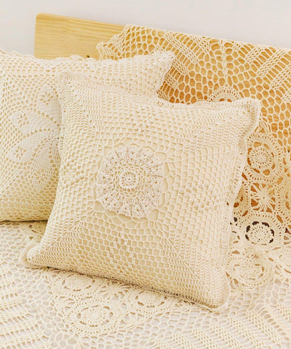クロッシェクッションカバー:45×45cm