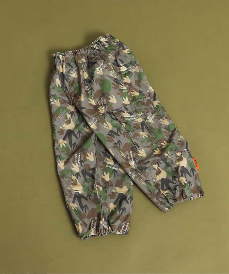 恐龍腳印迷彩寬鬆長褲 10分丈