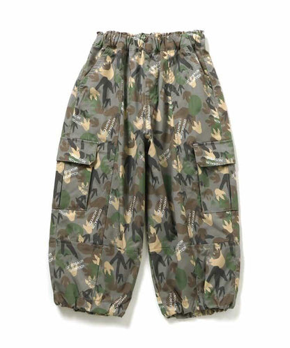 恐龍腳印迷彩寬鬆長褲 10分丈