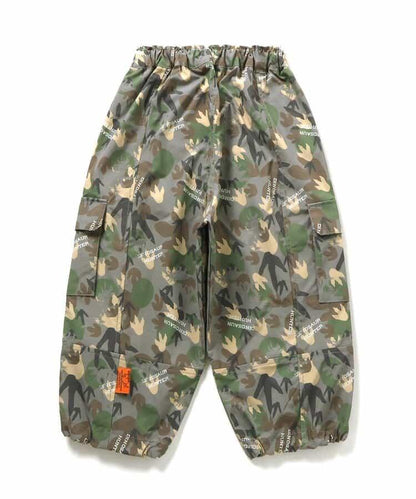 恐龍腳印迷彩寬鬆長褲 10分丈