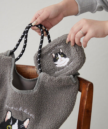 動物刺繡毛絨收納包