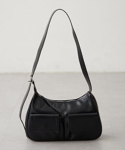 雙口袋單肩包