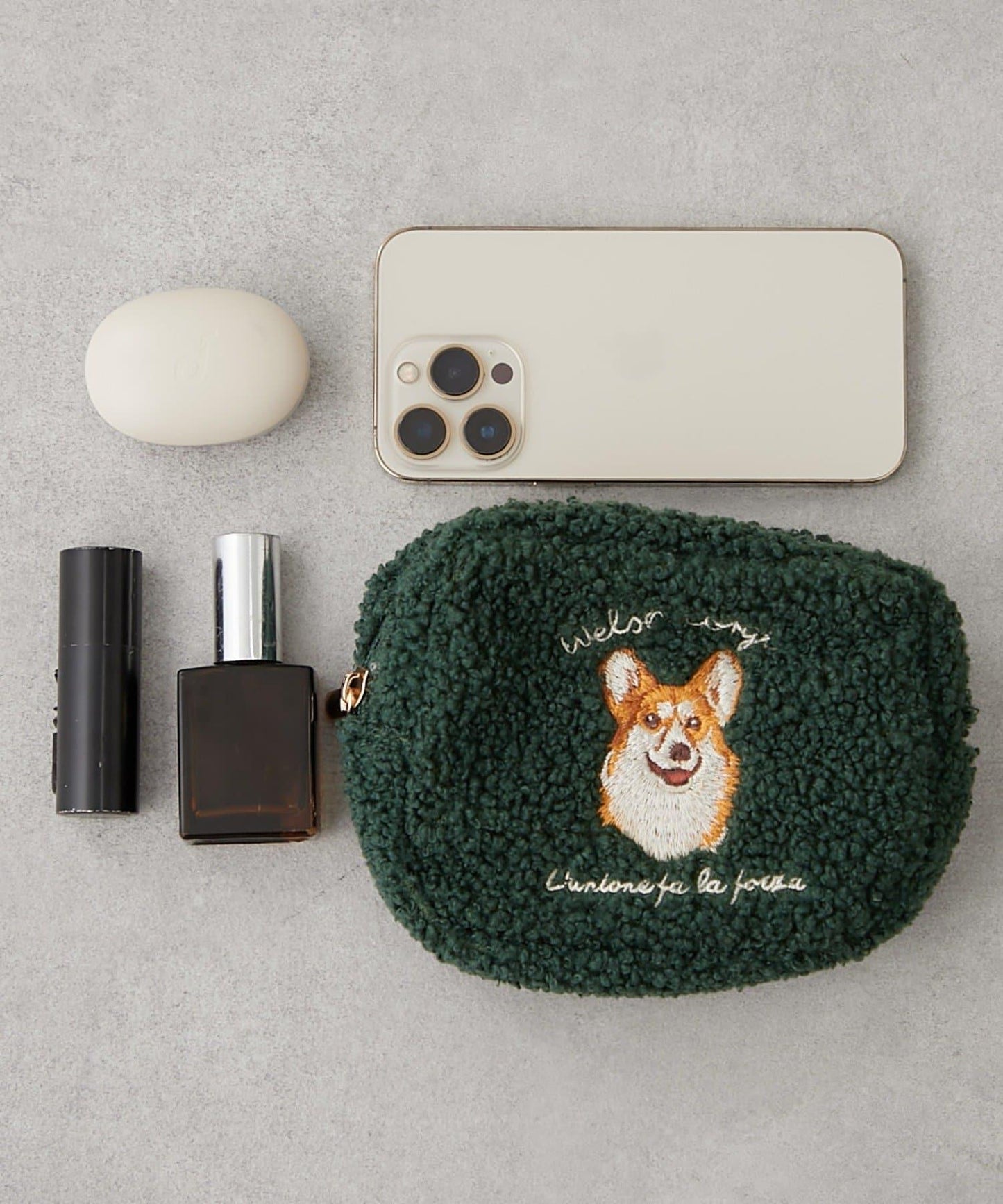 動物刺繡毛絨收納包