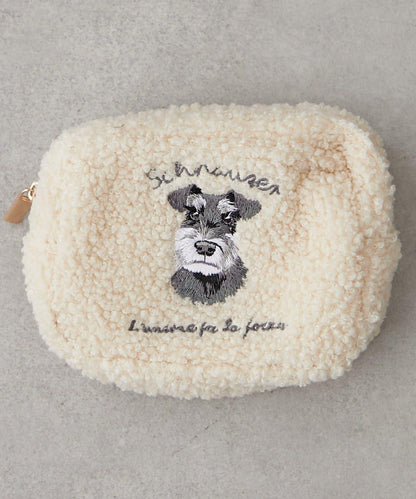 動物刺繡毛絨收納包