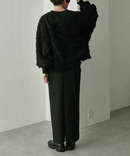 植物圖案流蘇下襬上衣【SUM1 STYLE(スミスタイル)】