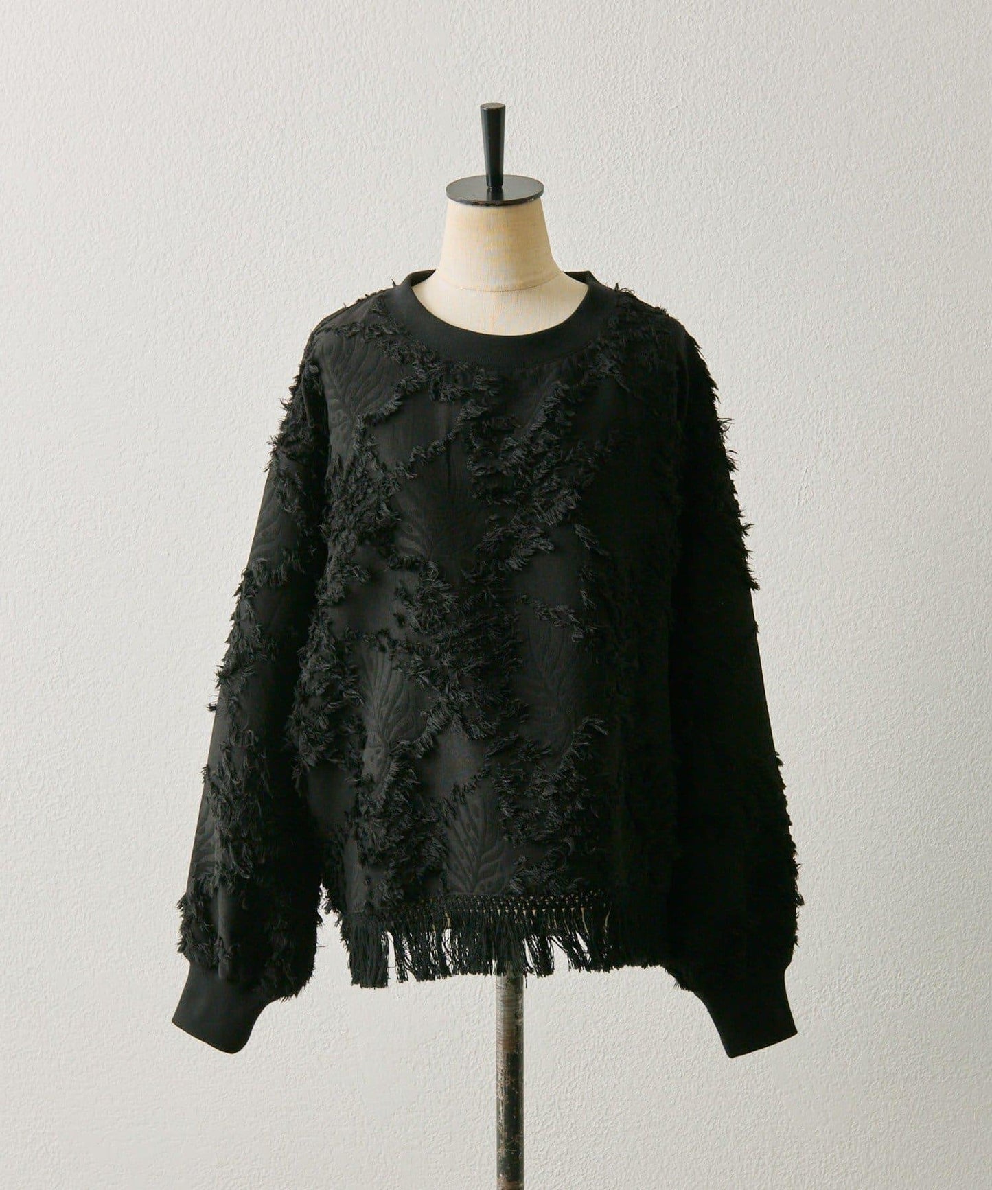 植物圖案流蘇下襬上衣【SUM1 STYLE(スミスタイル)】