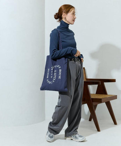 薑黃色荷葉邊高領長袖上衣