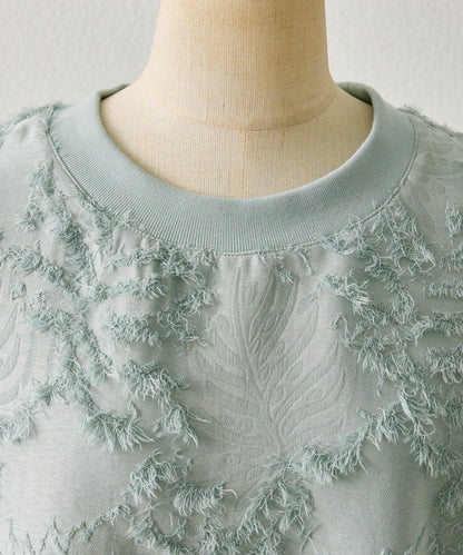 植物圖案流蘇下襬上衣【SUM1 STYLE(スミスタイル)】