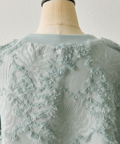 植物圖案流蘇下襬上衣【SUM1 STYLE(スミスタイル)】