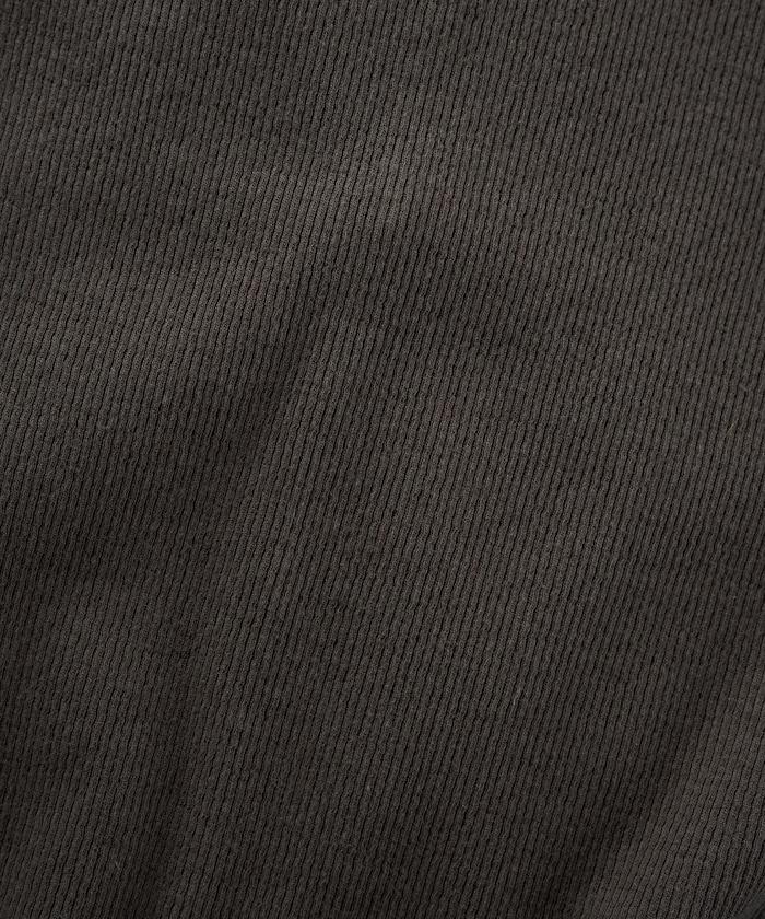 薑黃色荷葉邊高領長袖上衣