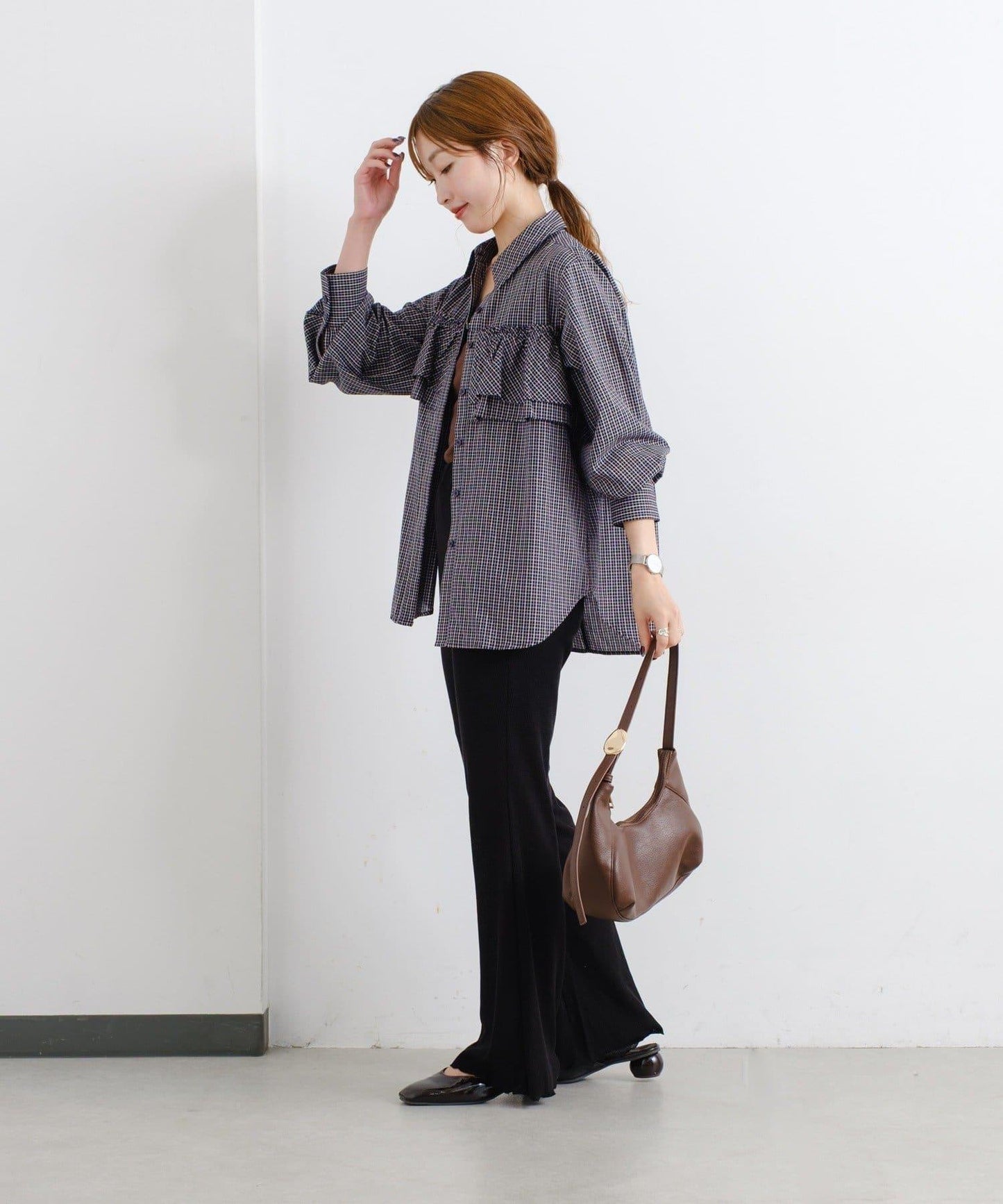 【Kastane】華夫格喇叭褲