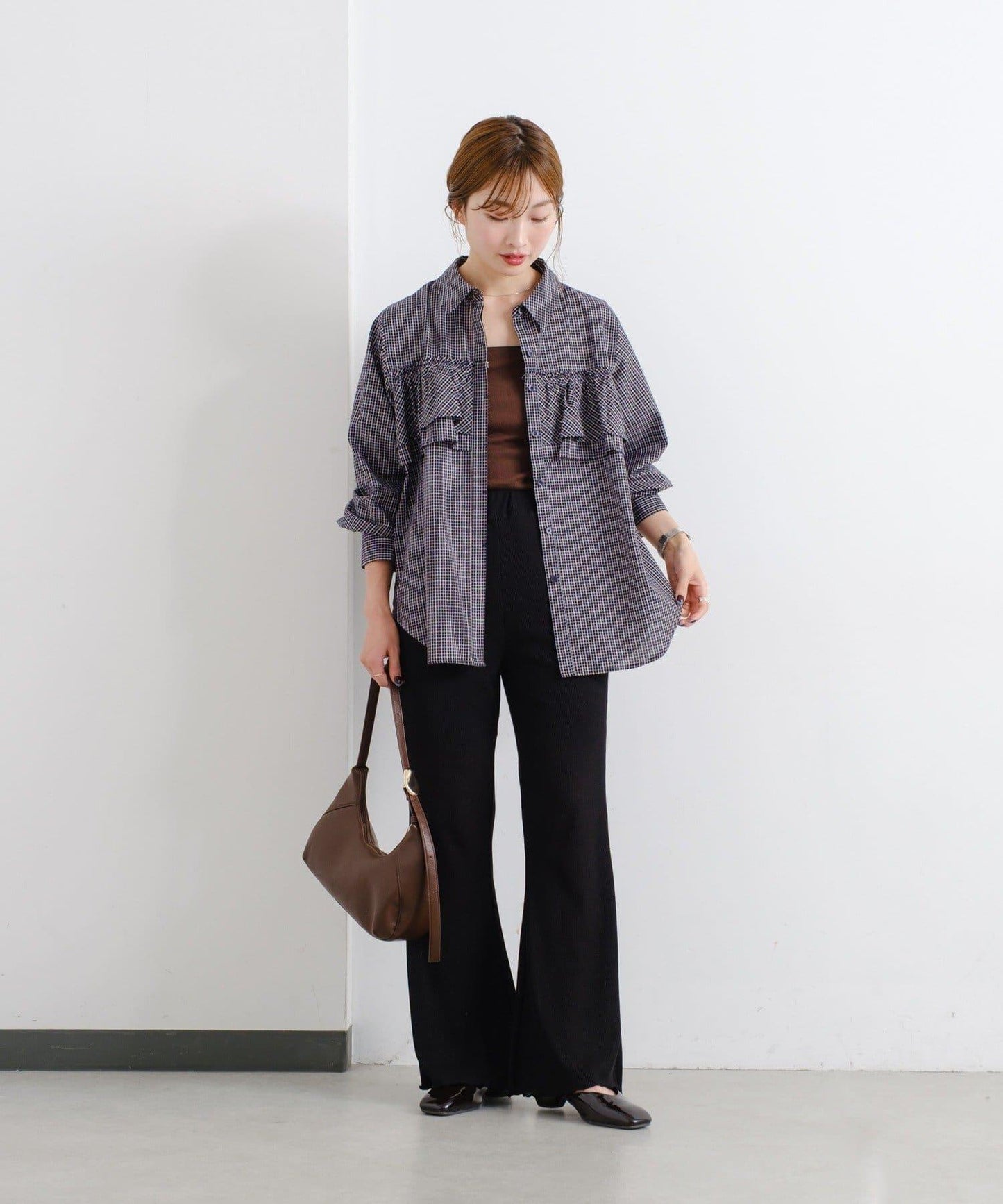 【Kastane】華夫格喇叭褲