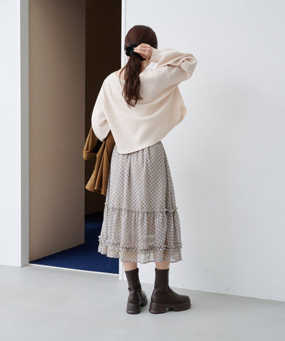 【S.M尺碼可選】華夫格亨利領套頭衫