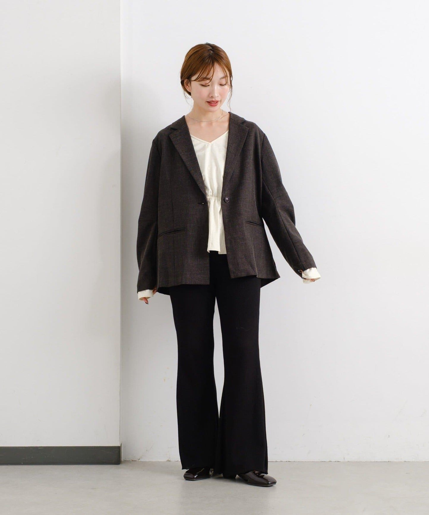 【Kastane】華夫格喇叭褲