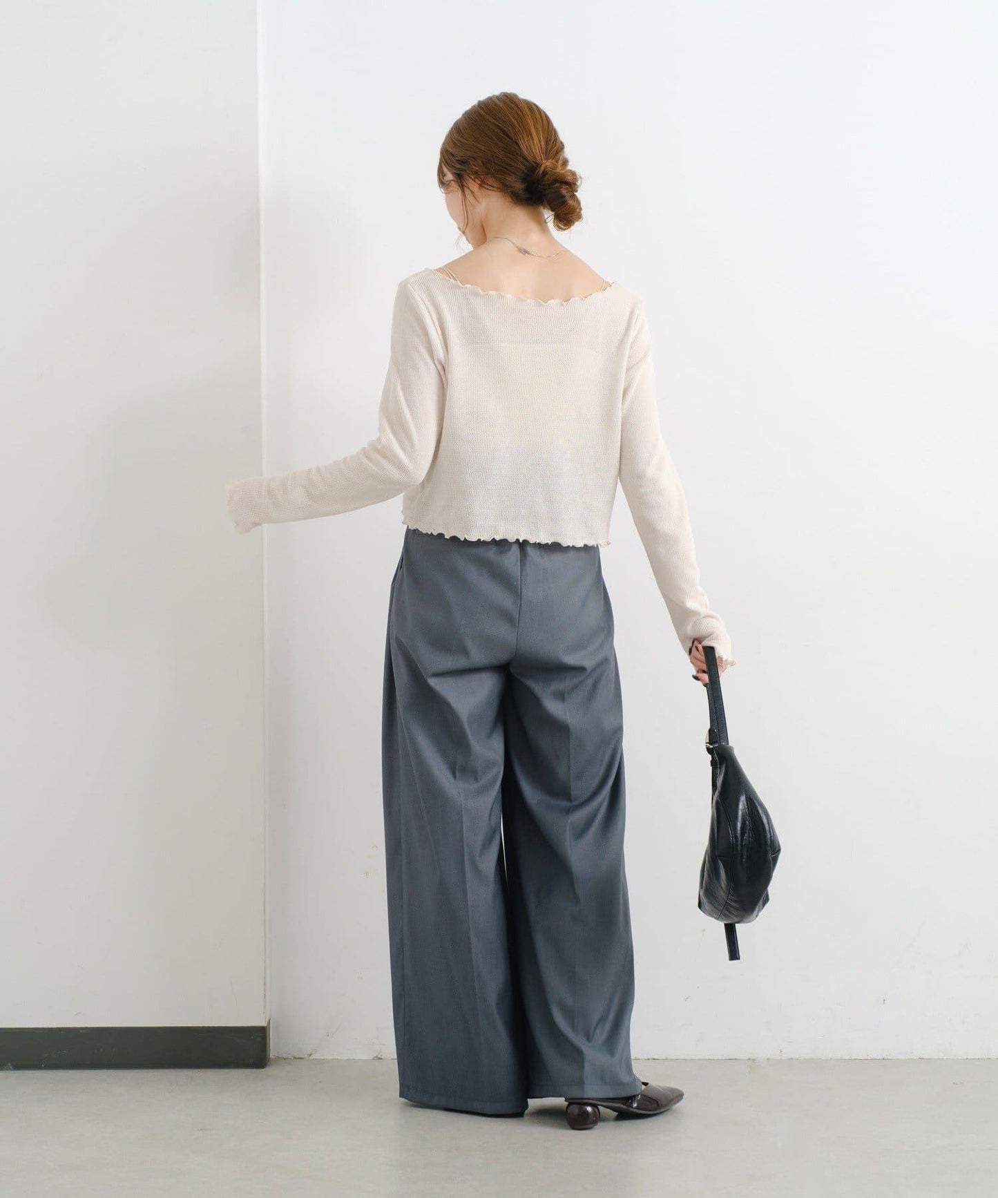 【前後兩穿】B 華夫格修身開衫