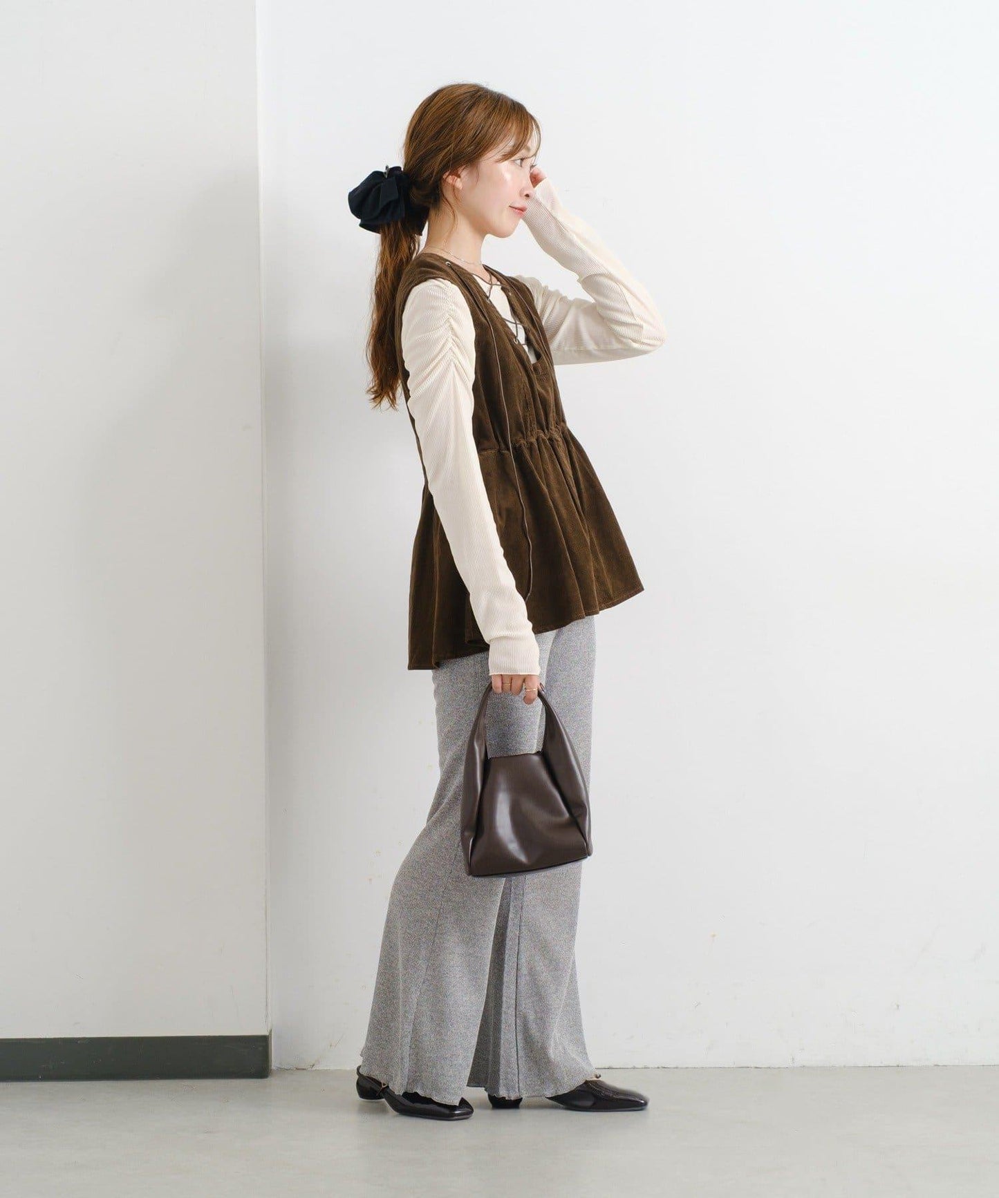 【Kastane】華夫格喇叭褲