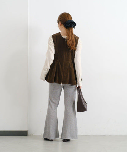 【Kastane】華夫格喇叭褲